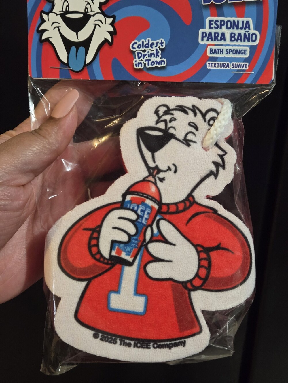 ICEE Polar Bear Red Bath Sponge